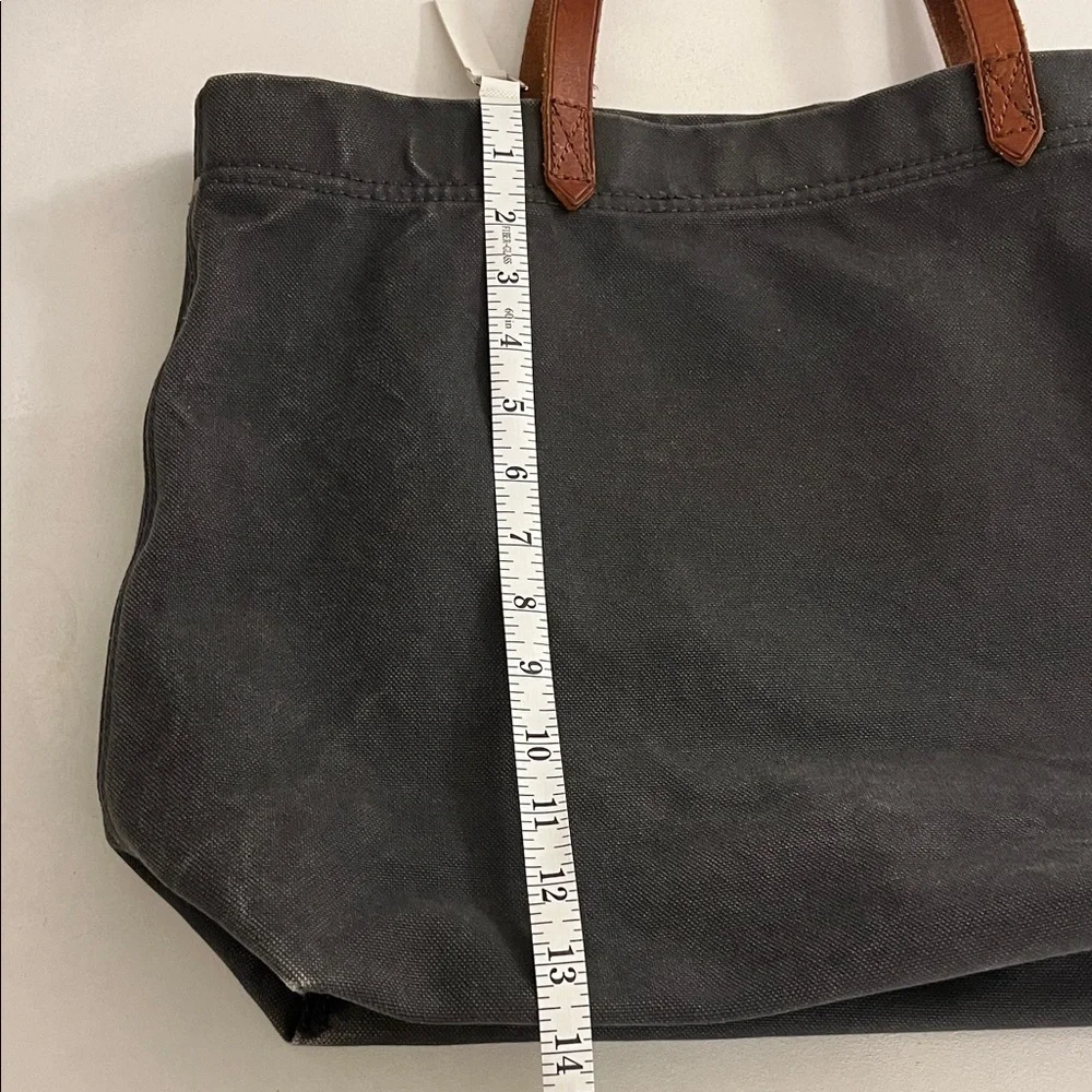 Madewell dark navy Tote with Brown leather Handles - Picture 12 of 16